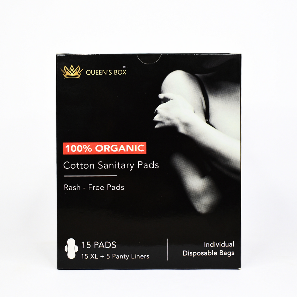 100% Organic - 15 Pads Box + 5 Panty Liners (Free)