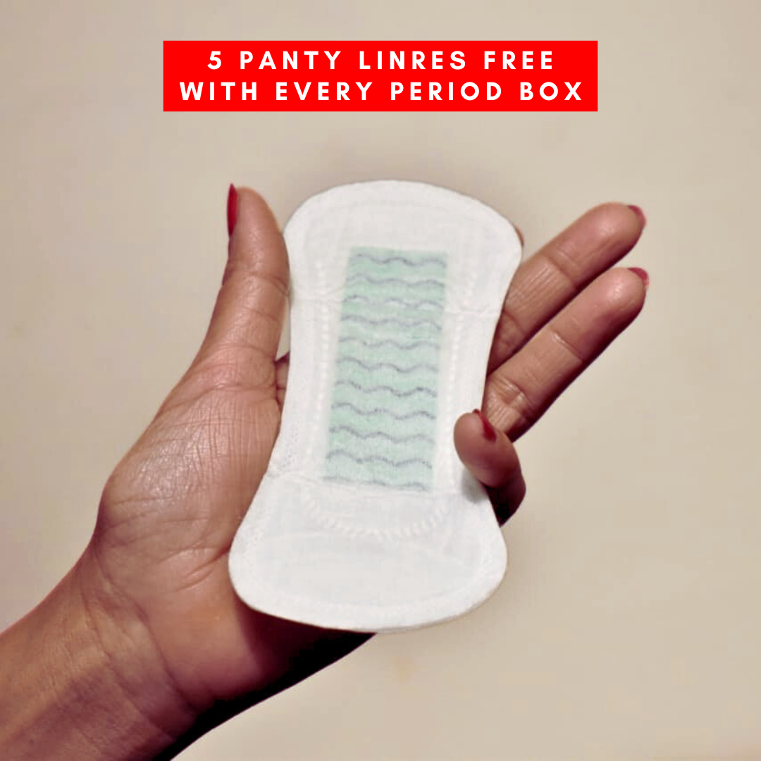 100% Organic - 15 Pads Box + 5 Panty Liners (Free)