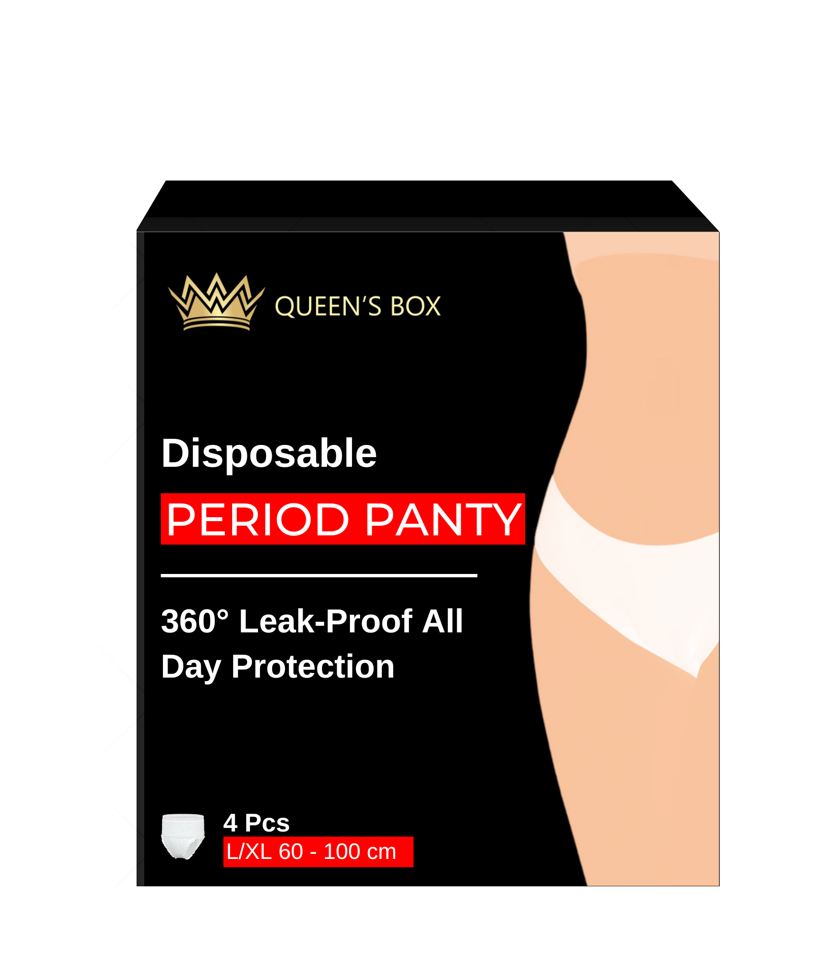 Period Panties| L-XL | Pack of 4 | 360° Protection |